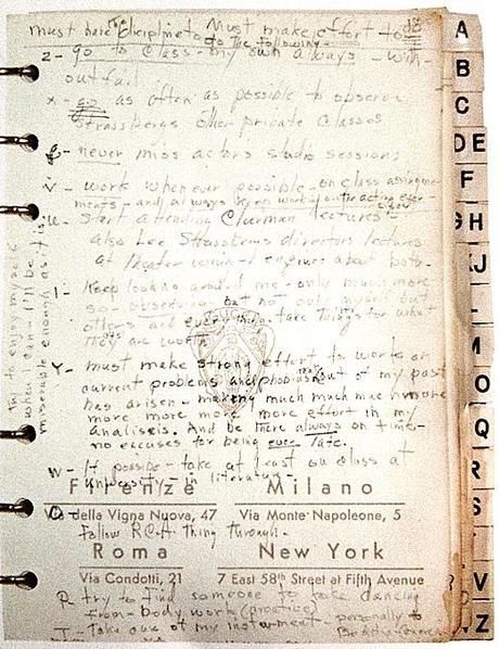 Marilyn Monroe’s Handwritten 1955 Resolutions List – A Worthwhile Repost