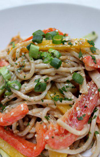 Food: Cold Sesame Tahini Pasta.