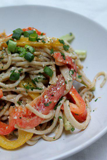 Food: Cold Sesame Tahini Pasta.