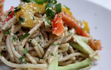 Food: Cold Sesame Tahini Pasta.