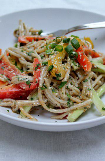 Food: Cold Sesame Tahini Pasta.