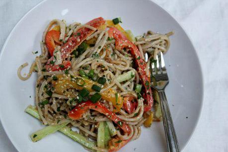 Food: Cold Sesame Tahini Pasta.