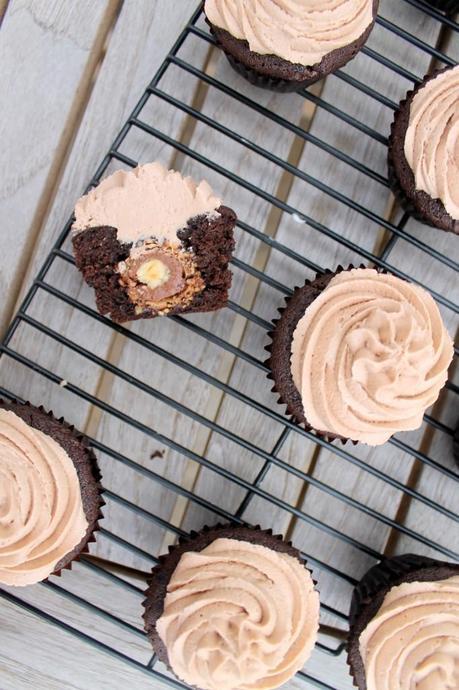 Bakerita’s Top 14 Recipes of 2014 Ferrero Rocher-Stuffed Chocolate Cupcakes with Nutella Buttercream