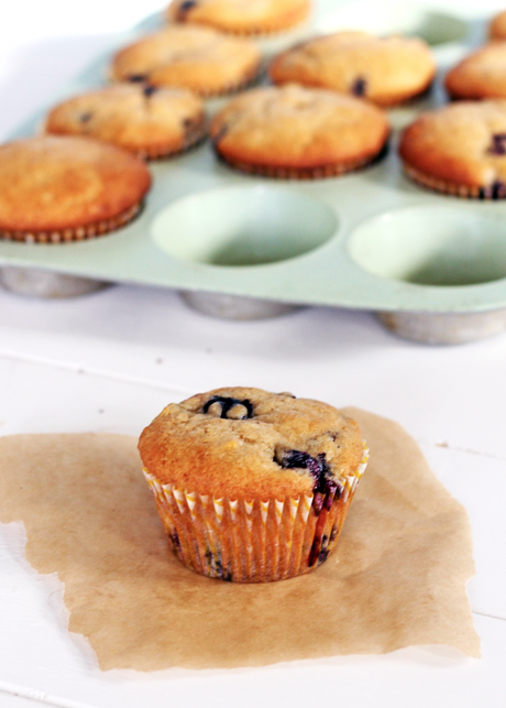 Blueberry Muffins from Bakerita.com | Vegan and whole wheat, but you'd never know!