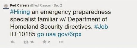Fed Hiring DHS Emergency Preparedness Specialist Familiar With DHS Directives! Is This The End?