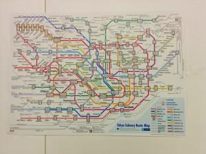 Tokyo Subway and Train Map