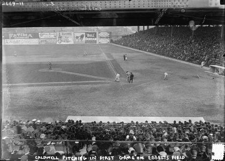 The first exhibition game at Ebbets Field in 1913 (Wikimedia Commons)
