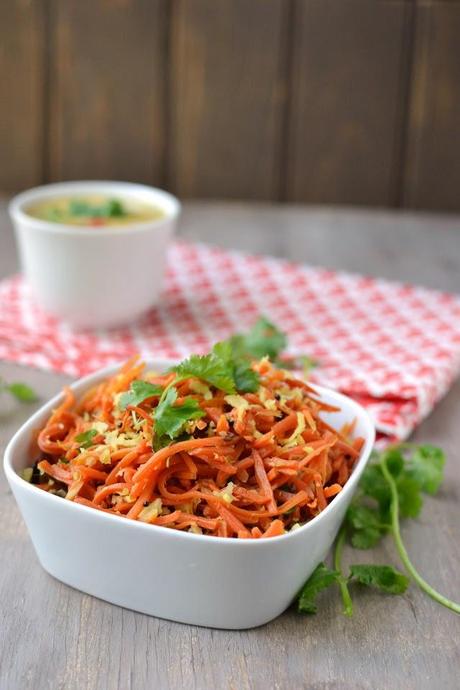 Carrot Poriyal (Carrot-Kobbari Kura)