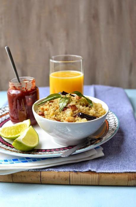 Quinoa khichdi with Peanuts