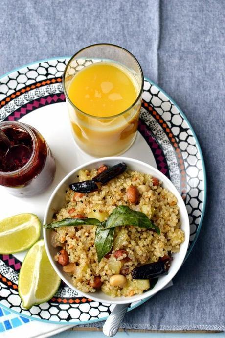 Quinoa khichdi with Peanuts