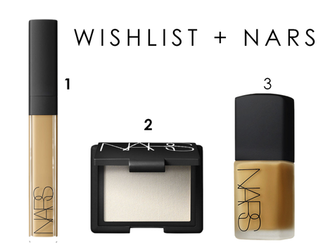 Nars sheer glow Tahoe, Nars creamy concealer Ginger, Nars albatross blush