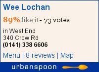Food Review: Wee Lochan, 340 Crow Road, Glasgow, G11 7HT