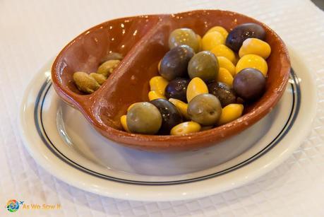 Dish of olives - typical of Portuguese and Spanish tapas