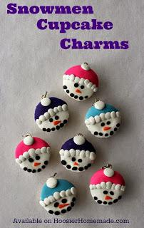 Winter Cupcake Charms From Hoosier Homemade