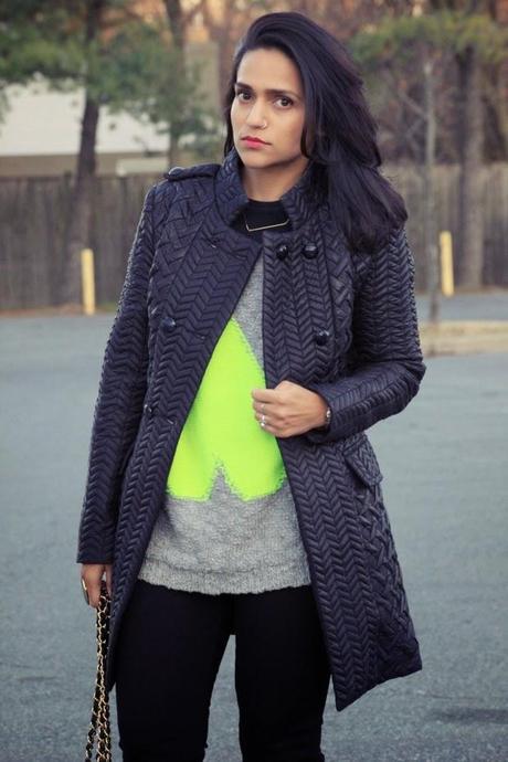 Jacket - Francesca's, Sweater - Villa, Jeans - Joe's, Boots - Donald J. Pliner, Grey Ring - Shop Jami Necklace - via Rocksbox, Tanvii.com