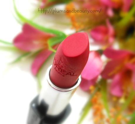 L'Oreal Infallible Le Rouge Lipstick Forever Fuchsia : Review, Swatch, FOTD, LOTD