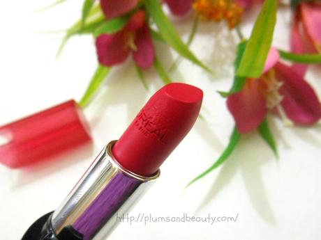 L'Oreal Infallible Le Rouge Lipstick Forever Fuchsia : Review, Swatch, FOTD, LOTD