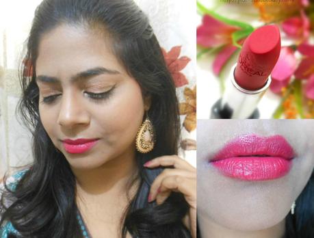 L'Oreal Infallible Le Rouge Lipstick Forever Fuchsia : Review, Swatch, FOTD, LOTD