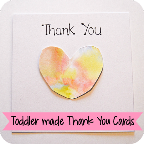Toddler-made Thank You Cards