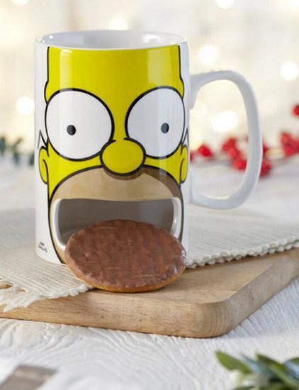 Homer Simpson Mug With Biscuit Shelf