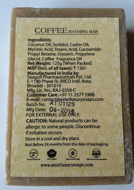 Aster Luxury Bathing Bar in Coffee Review