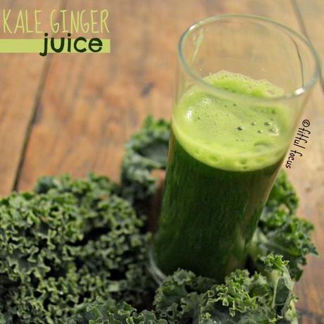 Kale Ginger Juice in a Blender via Fitful Focus #juice #blender #howto #healthy #greenjuice #kale #ginger