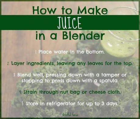 How to Make Juice in a Blender via Fitful Focus #howto #juice #blender