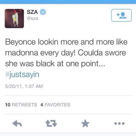 Fans Dig Up Old Tweets Of SZA Dissing Beyoncé,  Rihanna, and Nicki Minaj