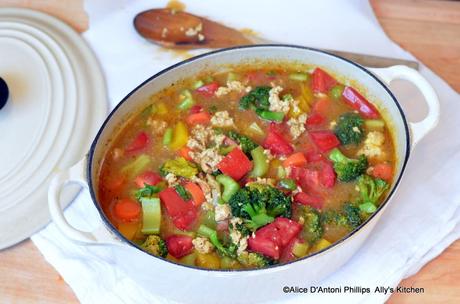 Red Curry & Cumin Chicken Veggie Soup