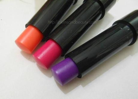 Maybelline Baby Lips Electro Pop Berry Bomb, Oh! Orange!, Pink Shock : Review, Swatches