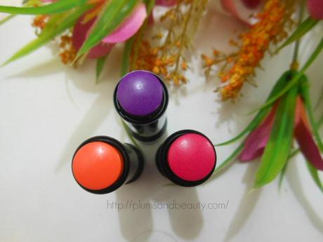 Maybelline Baby Lips Electro Pop Berry Bomb, Oh! Orange!, Pink Shock : Review, Swatches