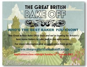 Great British bake off applications