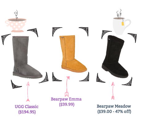 Decay To detect isolation Splurge Vs. Steal - UGGs Vs. Bearpaw - Paperblog