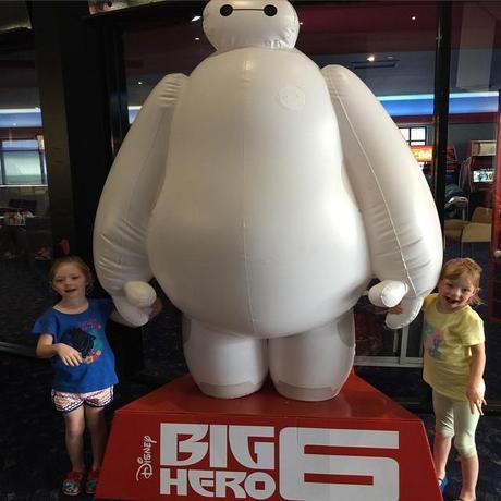 The kids with Baymax from Big Hero 6