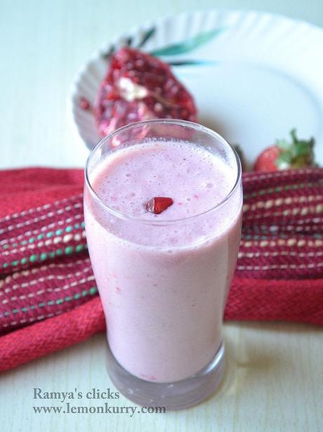 strawberry pomegranate smoothie - breakfast smoothie recipes