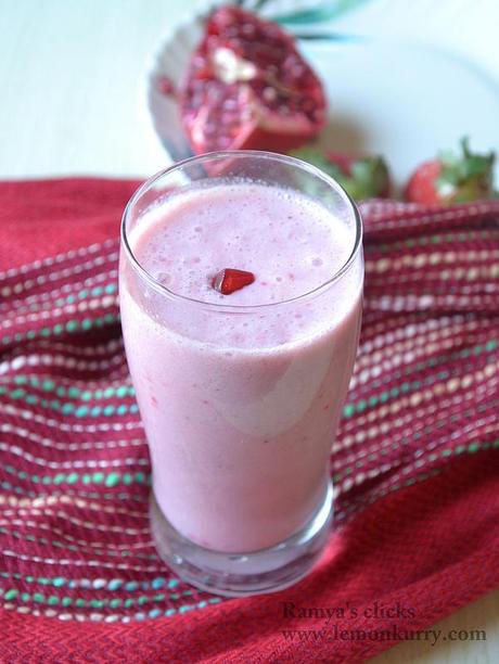 strawberry pomegranate smoothie - breakfast smoothie recipes