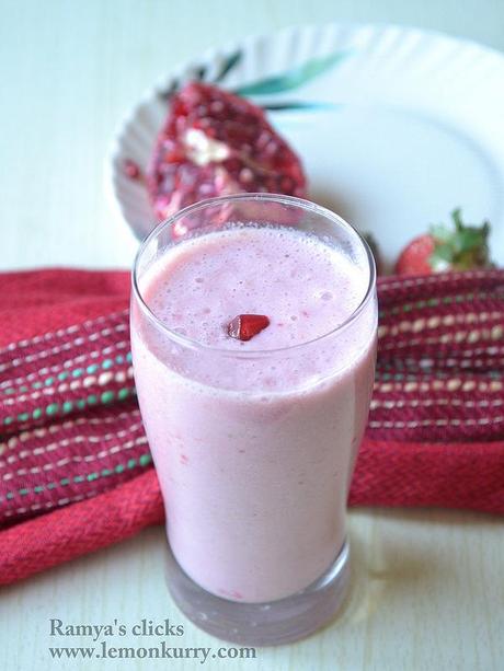 strawberry pomegranate smoothie - breakfast smoothie recipes