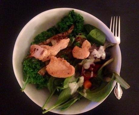 Chicken Salad and Kale Dinner