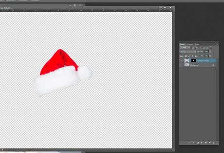 Extract santa hat in photoshop
