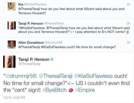 Taraji P. Henson ClapsBack To 50 Cents Negative Comments
