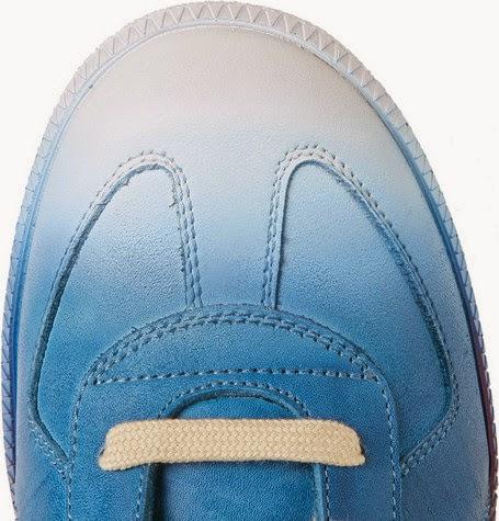 Blue Mood:  Maison Martin Margiela Dégradé Panelled Leather Sneakers