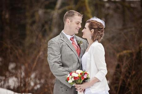 Married couple in the snow