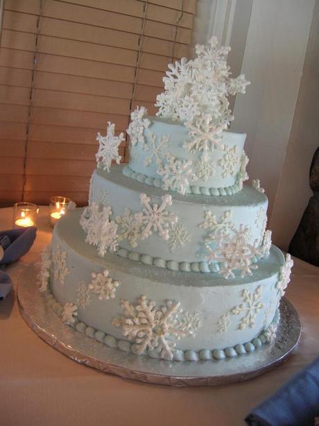 Frozen inspired wedding cake