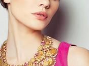 Makeup With Bright Pink Blouse Golden Necklace