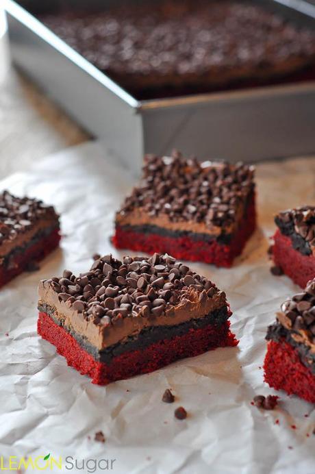 Red Velvet Truffle Brownies