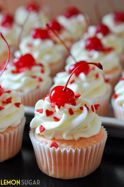Maraschino Cherry Cupcakes