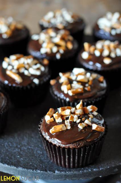 Beer & Pretzel Cupcakes