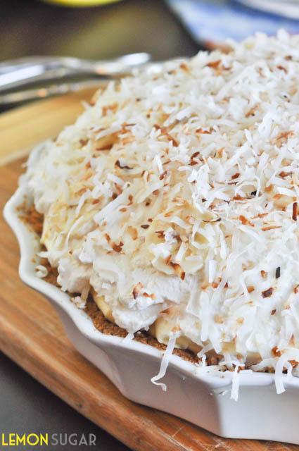 Vanilla Coconut Banana Cream Pie