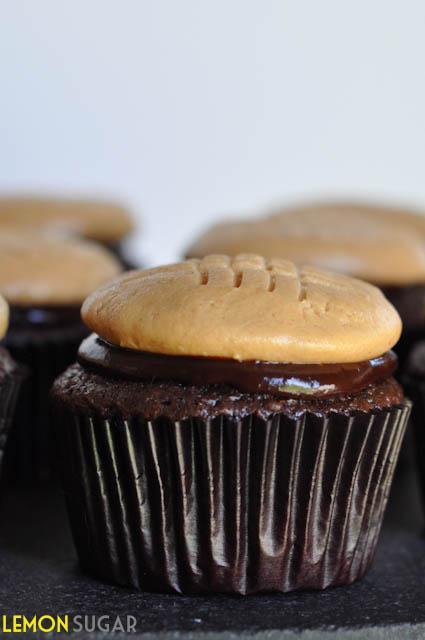Chocolate Cupcake with Peanut Butter Cookie Frosting