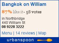 Bangkok on William on Urbanspoon
